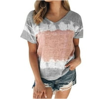 Awdenio Fashion Blouse for Woman Sale Caeshal V-Neck Printing Тениска с къс ръкав летни върхове