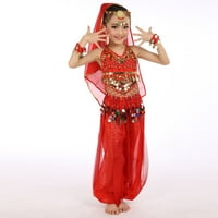 Ръчно изработени деца момиче корем танц на деца корем танцуващ египет танцов плат ежедневни дрехи