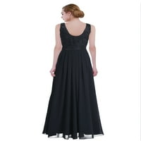 iiniim женски флорални дантелени апликации шифон сватбени шаферки с дълга рокля абитуриентски вечерни рокли