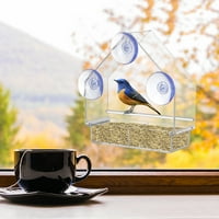 Loopsun Clear Glass Wishing Viewing Bird Feed Hotel Table Seed Seens Hange