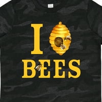 Inktastic I Love Bees Gift Toddler Boy или Thddler Girl тениска