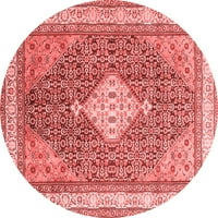 Ahgly Company Indoor Round Персийски червени традиционни килими, 8 'кръг