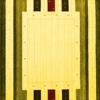 Агли Компания Машинно Пране Вътрешен Правоъгълник Плътен Жълт Модерна Площ Килими, 7 '10'