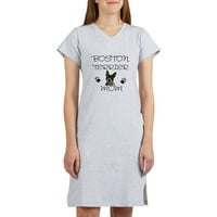 Cafepress - Бостън Териер Мама - Женска нощна риза