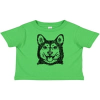 Inktastic Siberian Husky Sketch Portrait Gift Toddler Boy или Thddler Girl тениска