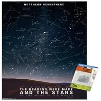 Стенният плакат на звездите с бутални щифтове, 14.725 22.375