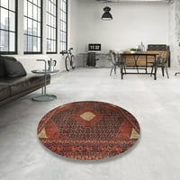 Ahgly Company Machine Измива се закрит правоъгълник традиционни килими от шафран, 5 '8'
