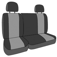 Caltrend задна разделителна сплит седалка за въглеродни влакна за - Chevy Traverse - CV605-08FC Светло сиво вложка с черна облицовка