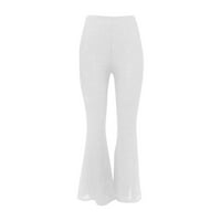 Бяла нова пролет и лятна мода за жени секси тънка висока талия панталони панталони от чисти панталони