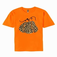 Ma croi мъжки графичен леопардов принт тиква Хелоуин тениска с къс ръкав