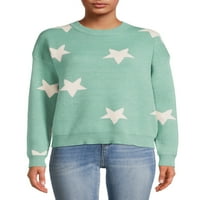 Мечтатели от дебют Дамски Принт пуловер дълъг ръкав пуловер