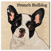 Уинууд студио Животни Пано Принт 'френски булдог' кучета и кученца - Черно, бяло