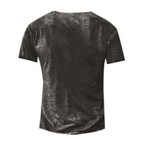 Мъжка тениска тениски графичен текст Черно военни зелен басейн Тъмно сиво 3г печат улица случайни къс ръкав Бутон надолу печатни дрехи основни
