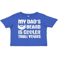 Inktastic брадата на баща ми е по-хладна от вашата в бяло подарък Toddler Boy Girl тениска