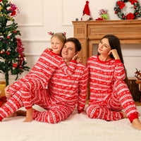Баожу Коледа Семейство Съвпадение Елен Раирани Пижами Комплект За Възрастни Дете Бебе Пижами