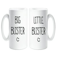 Втора грим сестри чаша комплект Big Blister Little Blister Gister Коледни братя и сестри чаша керамика