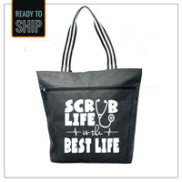 Scrub Life е най -добрият живот Lexie Black Tote Bag