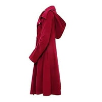 Жени Fau Wool Ware Slim Coat Jacket Dest-Parka Overcoat Long Winter Outbear