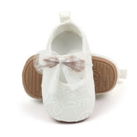 Biayxms Baby Girls Princess Shoes, Нови меки лък Цвете неплъзгащи долни първи Уокър Обувки за малко дете, 0-18M