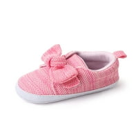 Новородени принцеси обувки Comfort Crib Shoes плетат горни апартаменти Дишащи маратонки Бебешки момичета Мокасини Мека подметка Сладко розово 6- месеца