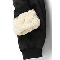 Зимни шерпи руно облицовани анцуг За Мъже термо сняг ски панталони шнур прав Водоустойчив джогинг