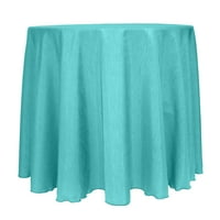 Ultimate Textile Rentible Shantung Satin - Majestic Round покривка - за сватби, домашни партита и специална употреба на събития, карибско синьо