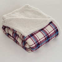 Пищно домашно одеяло за хвърляне на шерпа