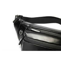 Тойела Мъжки спортни талията чанта многофункционални Мъжки чанта гърдите чанта черно