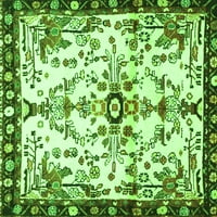 Ahgly Company Indoor Round Animal Green Традиционни килими, 8 'кръг