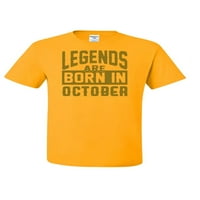 Легендите се раждат през октомври златна мъжка модна тениска
