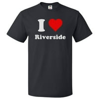 Тениска на сърдечната река - обичам подарък от тийсайд на река