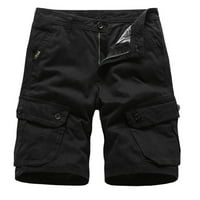 Мъжки шорти на Caveitl, които се движат с размери за мъжки, многопокета за релаксирани летни плажни панталони панталони каки каки каки
