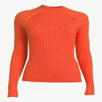 Лъжичка женски плосък ребро Поло пуловер