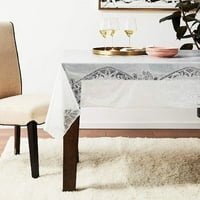 Флорален дизайн на винил дантела Battenberg, винил, бял, от, седалки до Pepole, правоъгълни покривки