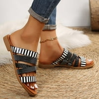 Чехли за жени gnobogi дамски летни модни сандали кухи плоски сандали кръгли пети цветове, съвпадащи чехли