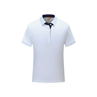 Поло риза за мъже къси ръкав лятно модно облекло бели мъжки бързо сухо поло m-4xl