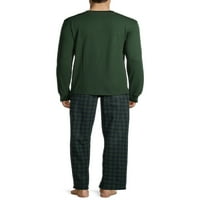 Сахара клуб мъжки термо Хенли и пижама панталон кутия комплект, 2-парче