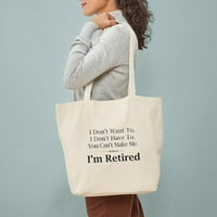 Cafepress - Пенсионирана чанта за тота - Естествено платно с чанта, платнена чанта за пазаруване
