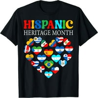 Честит Национален Месец На Испанското Наследство Всички Страни Сърце Тениска
