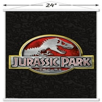 Jurassic Park - Плакат за стена с лого с магнитна рамка, 22.375 34