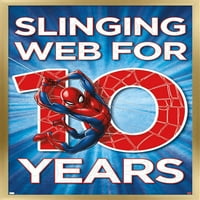 Marvel Spider -Man - Честит плакат за стена за 10 -ти рожден ден, 14.725 22.375
