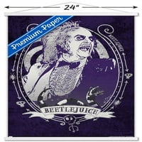 Beetlejuice - Purple Tall Poster с дървена магнитна рамка, 22.375 34