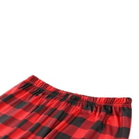 Calsunbaby съвпадение на семейната коледна пижама комплект елени върхове карирани панталони xmas sleepwear nightwear cherm red mom xl