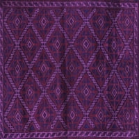 Ahgly Company Indoor Rectangle Abstract Purple Contemporary Area Rugs, 3 '5'