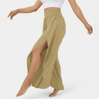 Клирънс Товари панталони жени ластик плътен цвят ежедневни панталони тънък годни анцуг Каки хл