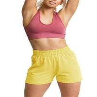 Преден ход дамски шорти бягане фитнес йога спортно облекло шорти ежедневни ластик Къси панталони с джобове