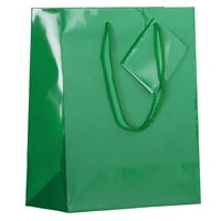 Хартиени гланцови чанти за подаръци, 4, зелено, 6 опаковки, средни