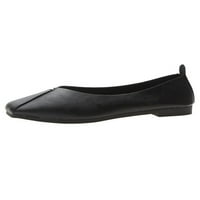 Zodanni Womens Flats Square Toe Flat Shoes Slip на ежедневни жени изпомпва дамски лек комфорт черно 6.5