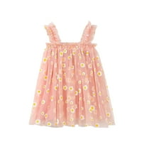 Летни рокли за момичета малко дете бебе деца маргаритка флорално лято без ръкави плаж