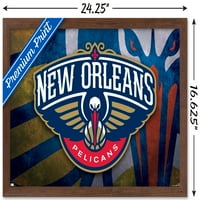 Ню Орлиънс Пеликани - плакат за стена на лого, 14.725 22.375